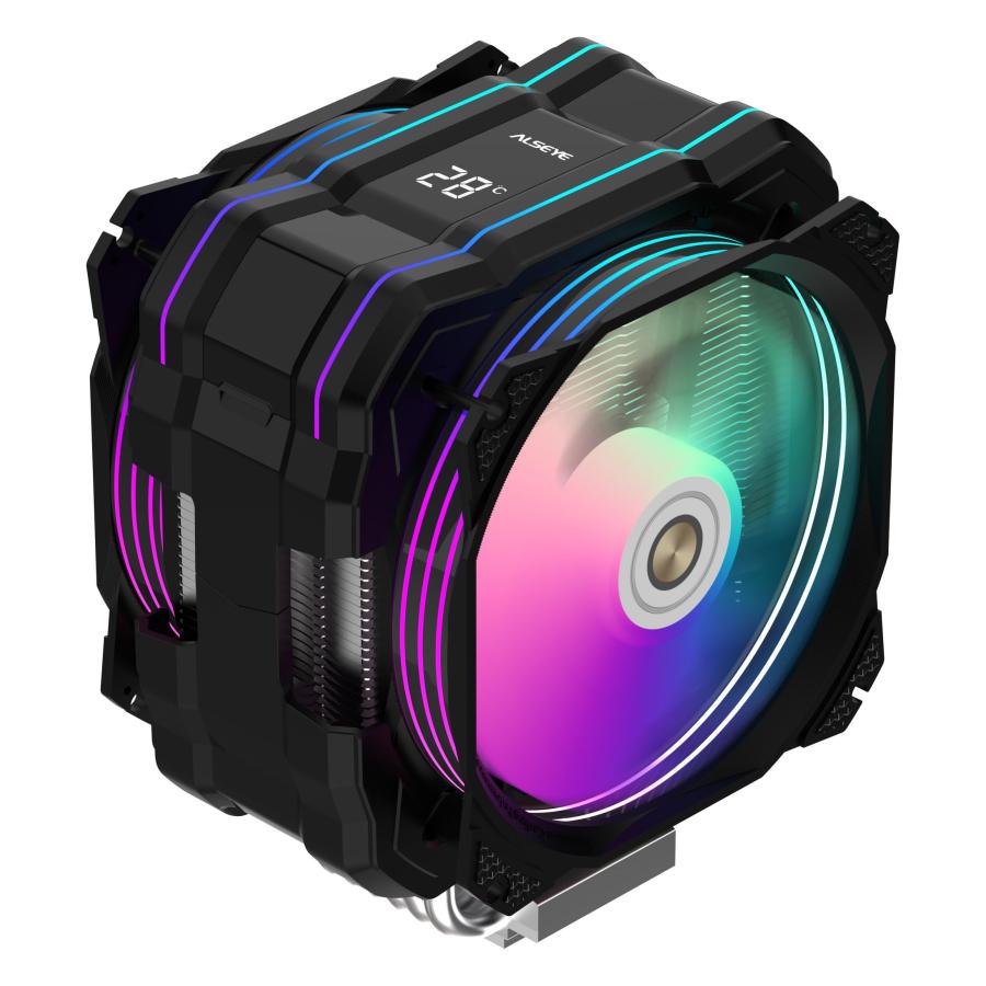 ALSEYE M120DPlus CPUクーラー、温度表示空冷CPUクーラー、には