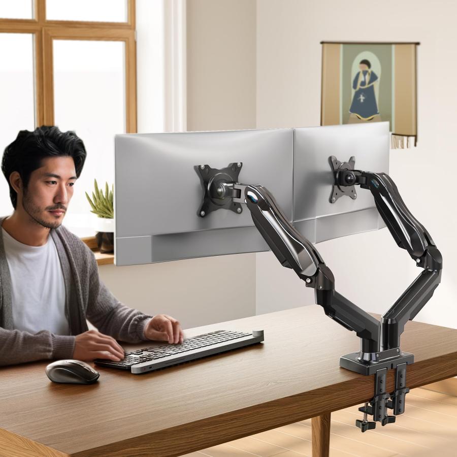 HUANUO (ファーノー) PCモニターアーム デュアル 液晶ディスプレイ