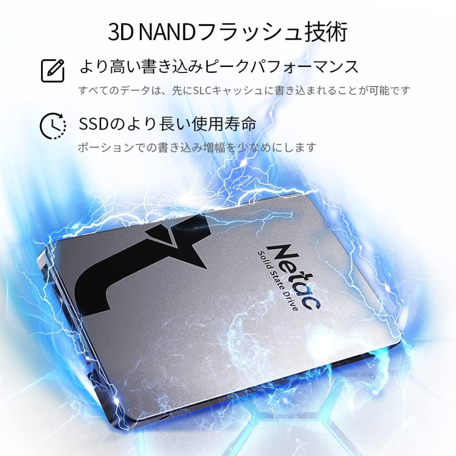Netac SSD 1TB 内蔵 2.5インチ SATA3 6Gb/s 7mm 3D NAND FLASH PS4動作