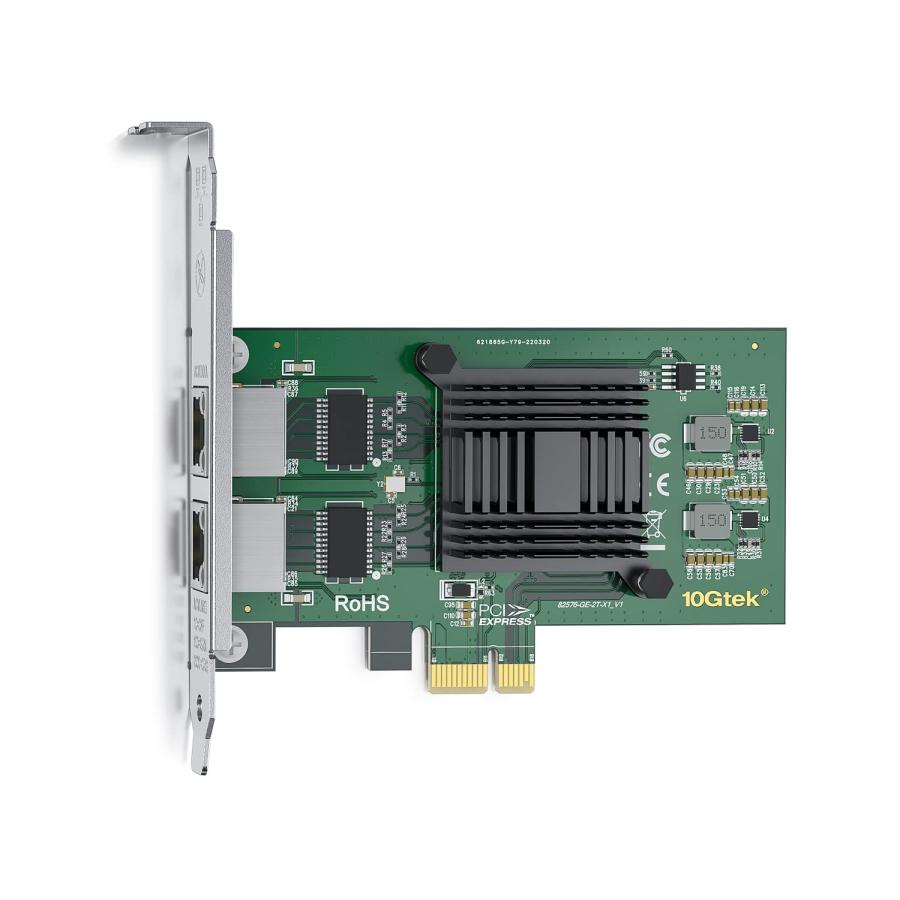 10Gtek 10/100/1000Mbps Gigabit LAN カード,インテル 82576純正ボード