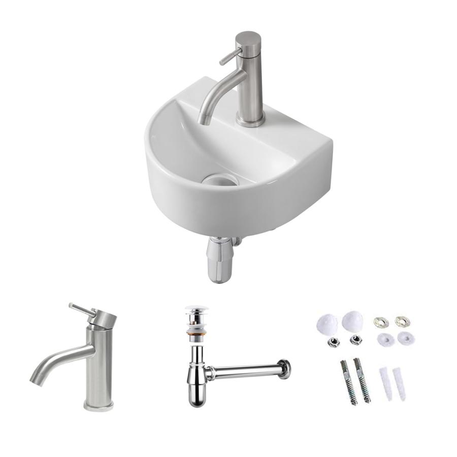 JOMOWN混合水栓付き】 手洗い器 壁掛け 手洗器 オシャレ 洗面ボール