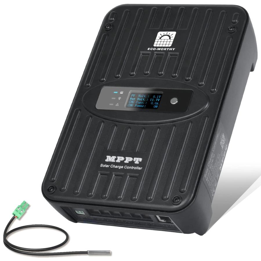 ECO-WORTHY 40A MPPT チャージコントローラー 12V/24V OLED液晶画面