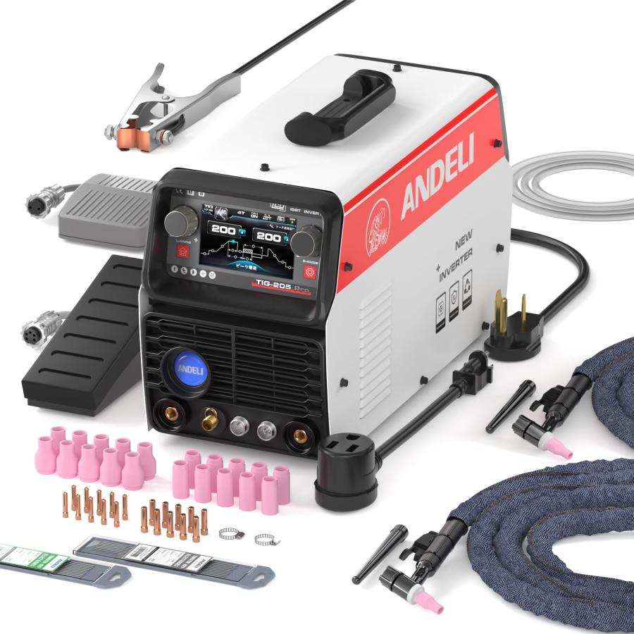 ANDELI 100V/200V 205AMP アルミ溶接機 TIG溶接機 AC DC パルスTIG