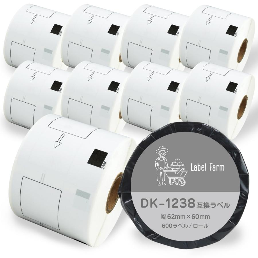 ラベルファーム】DK-1238 ブラザー 互換食品表示用ラベル 幅62mm x