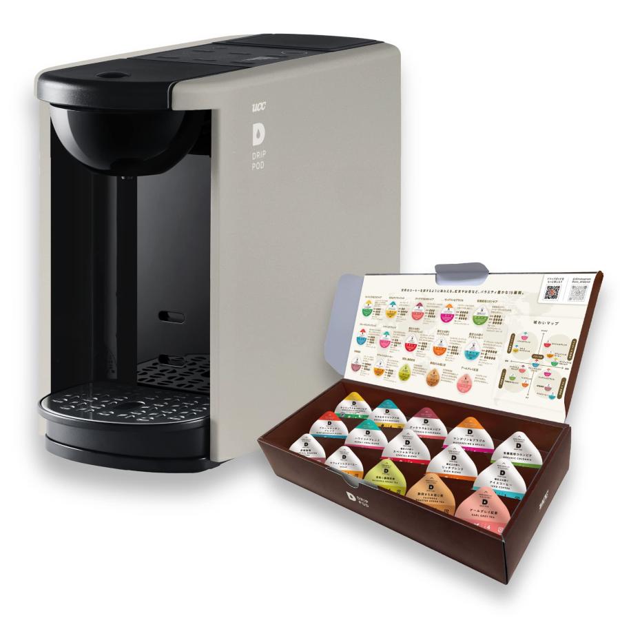 UCCカプセル式コーヒーマシンECDP03クールグレー+カプセル15P新品未使用 Amazon.co.jp限定】UCC ドリップポッド カプセル式コーヒーマシン EC