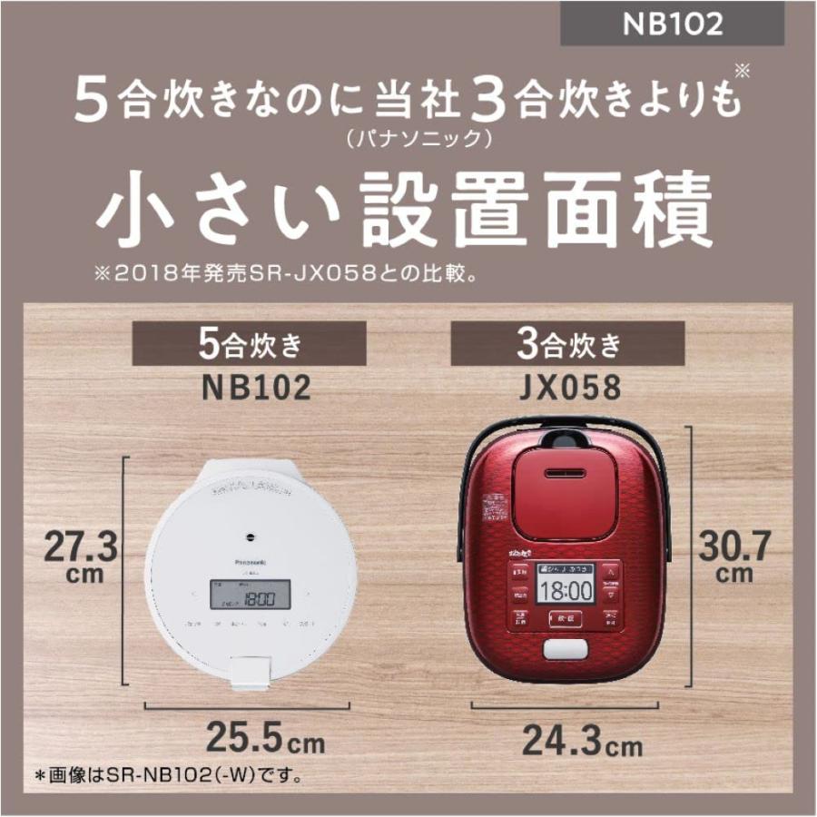 パナソニック 炊飯器 5合 圧力IH コンパクトサイズ ふた食洗機対応