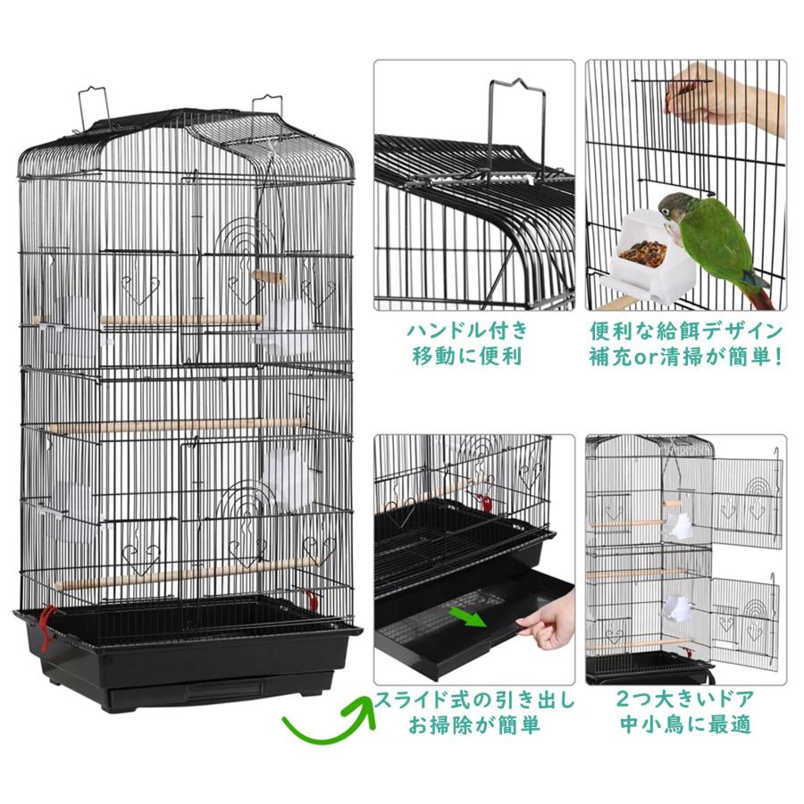 Yaheetech 鳥かご 鳥ケージ 大型 高強度 複数飼い 豪華ケージ 大きい