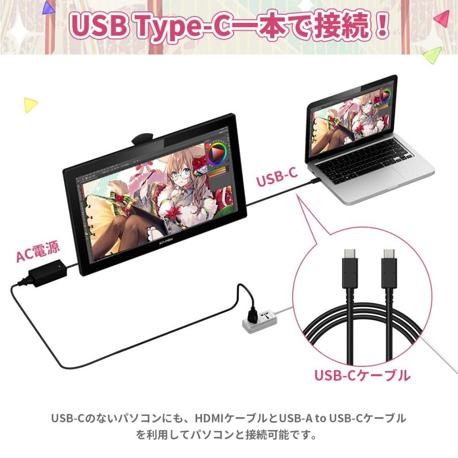 XPPen 液晶ペンタブレット 液タブ 21.5インチ IPSディスプレイ 視差
