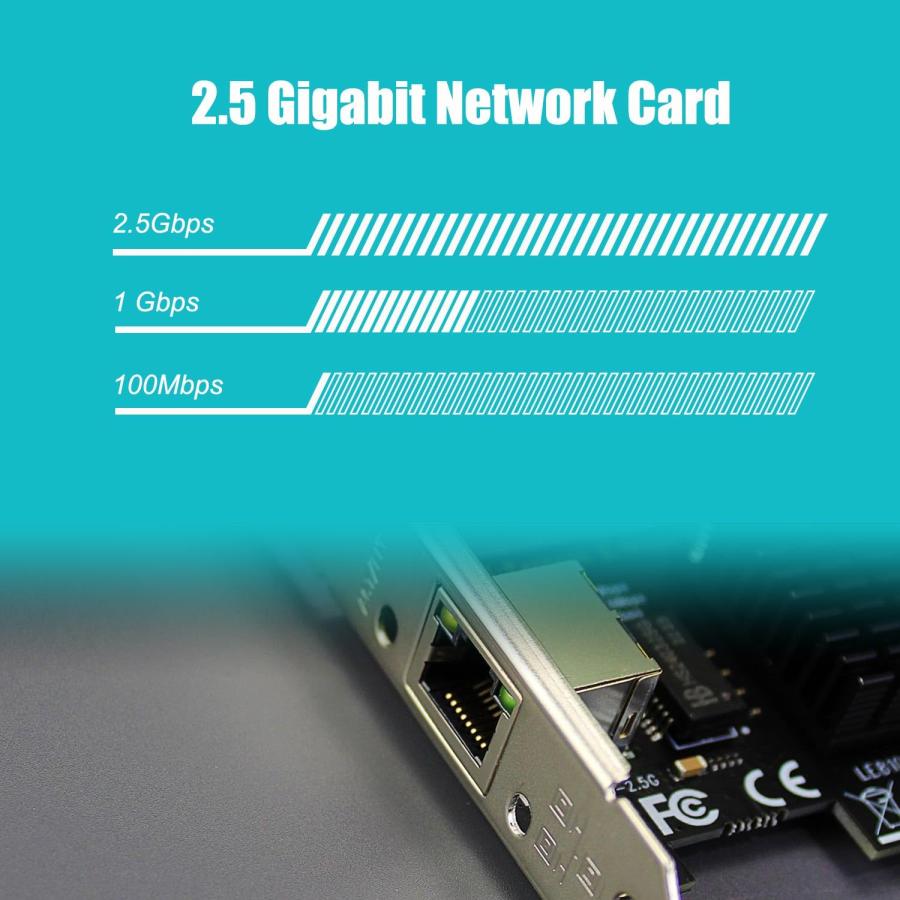 GLOTRENDS LE8105 2.5 Gigabit PCI-Eネットワークカード、10/100