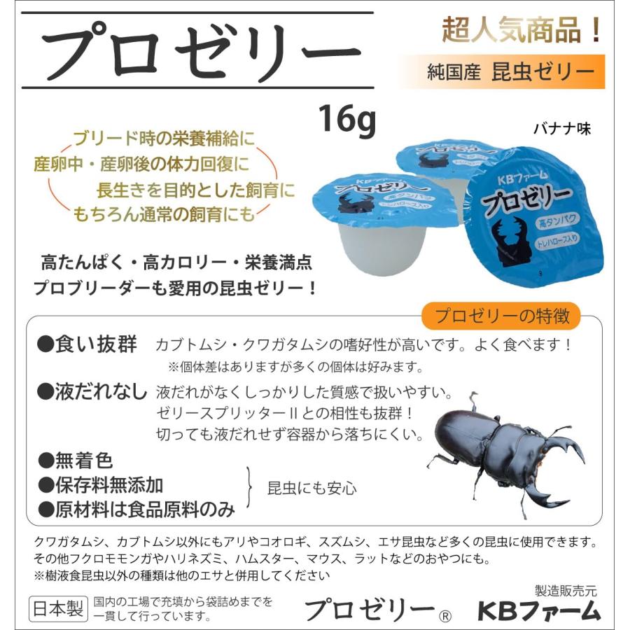 KBファーム プロゼリー(16g 100個入り) 高たんぱく カブトムシ