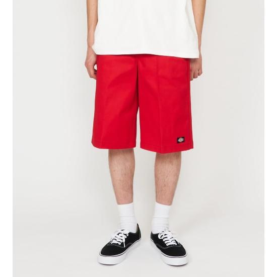 ディッキーズ　赤いショートパンツ 34サイズ アメリカ製 Dickies（ディッキーズ） DS0002-00 42283 13INCH POCKET WORK SHORTS