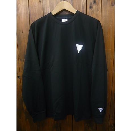 SEVEN ブラック長袖タッパー F.L.E EDWINエドウィン ES8014-475 F.L.E PRINT L/S TEE ロゴ