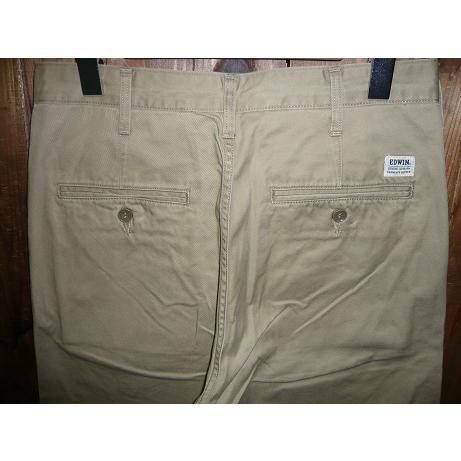 ＥＤＷＩＮエドウィン K0903-114 KHAKIS REGULAR STRAIGHT CHINO カーキ レギュラーストレート チノ ノータック トラウザー パンツ チノパン 綿パン_6