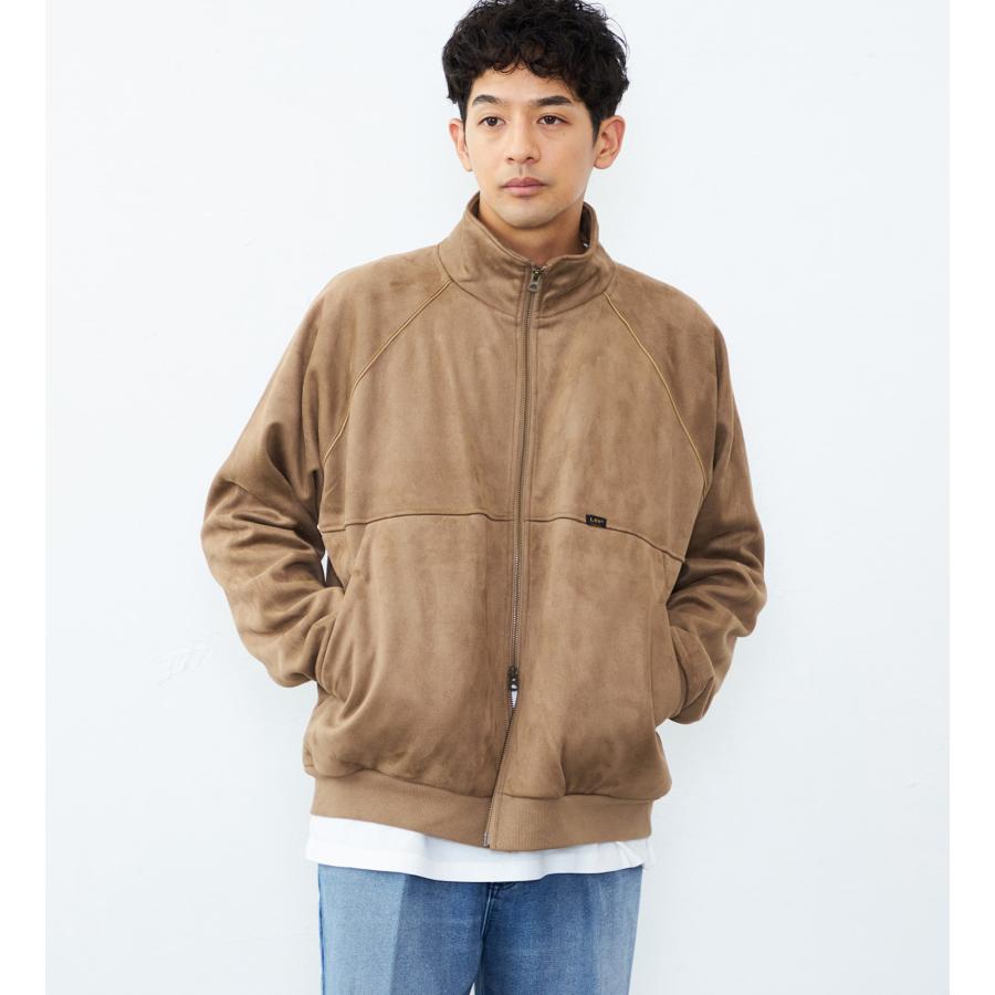 LURAKU ブラウン スエード風 ジップアップジャケット Mサイズ LURAKU】Synthetic Suede Zip Jacket / LURAKU シンセティックスエード