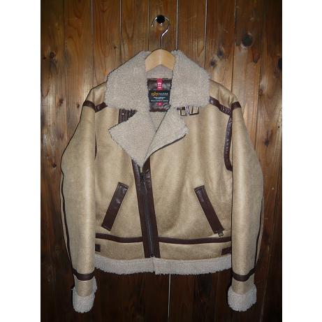 ＡＬＰＨＡアルファ TA1614-114 RIDERS JACKET FAKE MOUTON BEIGE