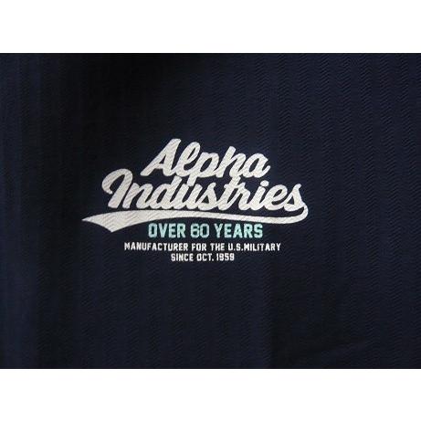 ＳＡＬＥ!! ＡＬＰＨＡアルファ TC1408-104 S/S HERRINGBONE PRINT-T WING A NAVY 半袖 ヘリンボーン プリント Tシャツ ミリタリー ロゴ バッグプリント｜stadium-jp｜05