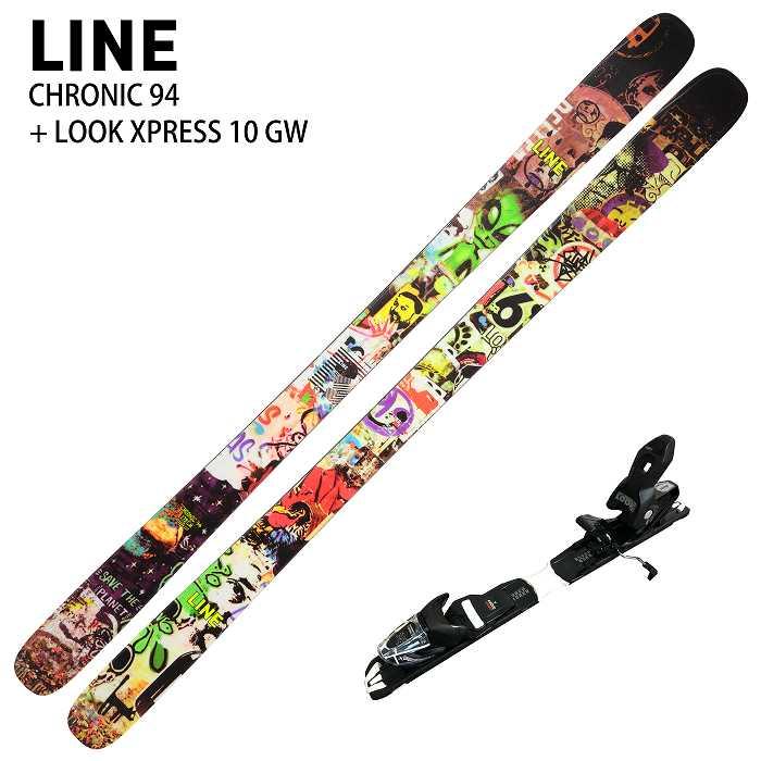 旧モデル [スキー2点セット] ライン スキー板 2025 LINE CHRONIC 94 + LOOK XPRESS 10 GW ブーツサイズ調整可能 ビンディングセット 24-25 旧モデル [スキー2点セット] ライン スキー板 2025 LINE CHRONIC 94 +