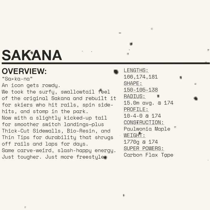 特典付][スキー2点セット]ライン スキー板 2027 LINE SAKANA + MARKER