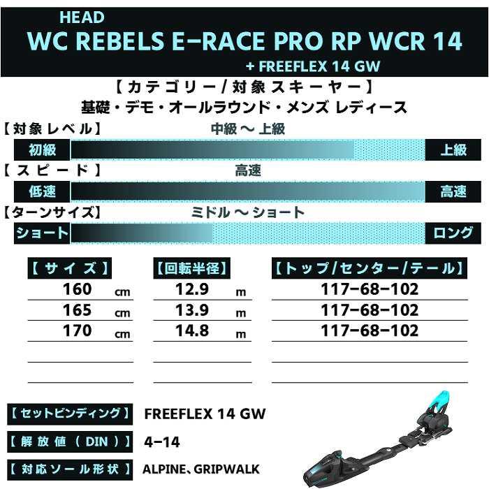 HEAD ヘッド スキー板 2026 WC REBELS E-RACE PRO RP WCR 14 + HEAD ヘッド スキー板 2026 WC REBELS E-RACE PRO RP WCR 14 +