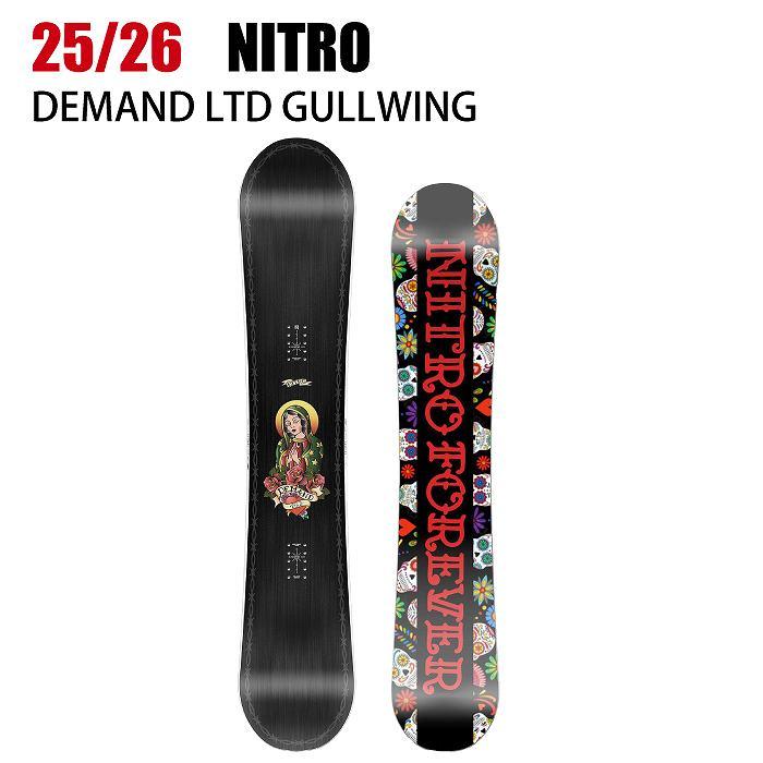 ボード　ナイトロDEMAND LTD GULLWING+ビンディングフラックス 2026 NITRO ナイトロ DEMAND LTD GULLWING デマンド 25-26 ボード板