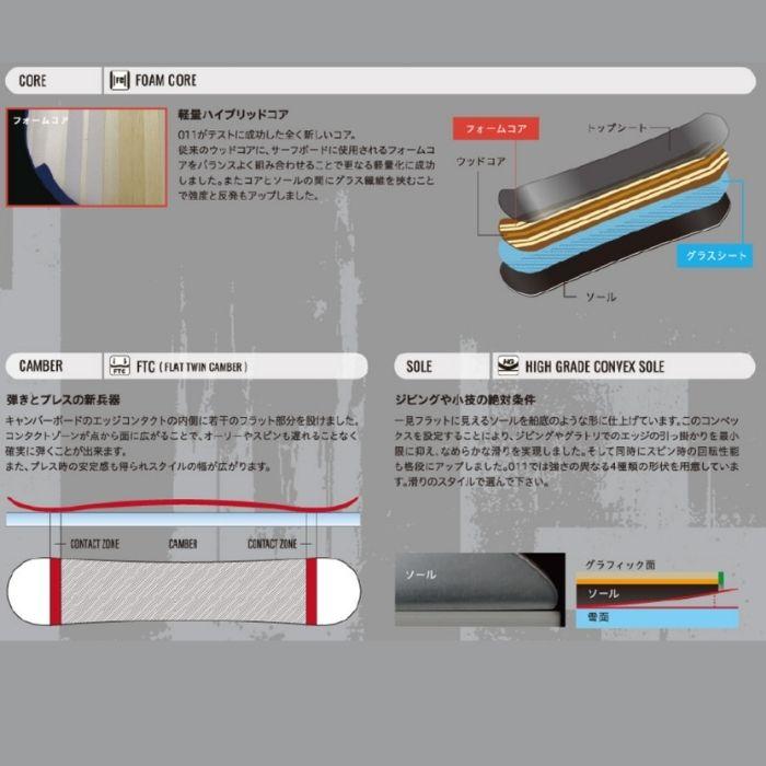 2027 011ARTISTIC ゼロワンワンアーティスティック DOUBLE FLY ダブルフライ 26-27 ボード板 スノーボードST_4