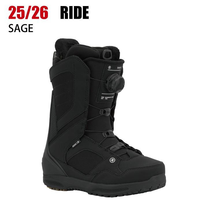【美品】RIDE ライド スノボブーツ SAGE BOAサージ23.5cm 2026 RIDE ライド SAGE セージ BLACK 25-26 レディース BOA