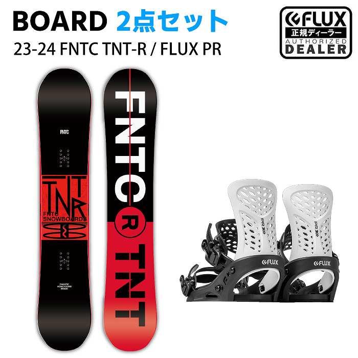 スノーボード2点セット] 23-24 FNTC TNT-R BLACK/RED + FLUX PR(BLACK 