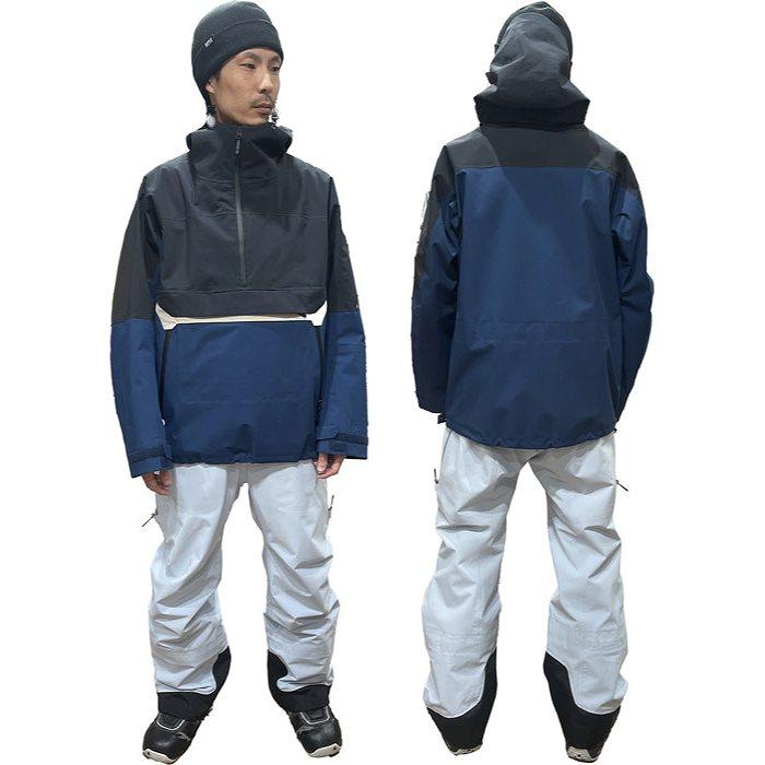 UNFUDGE アンファッジ SMOKE ANORAK スモークアノラック DARK NV / BLK スノーボード スノボ ウェア ジャケット 26-27モデルSTの画像