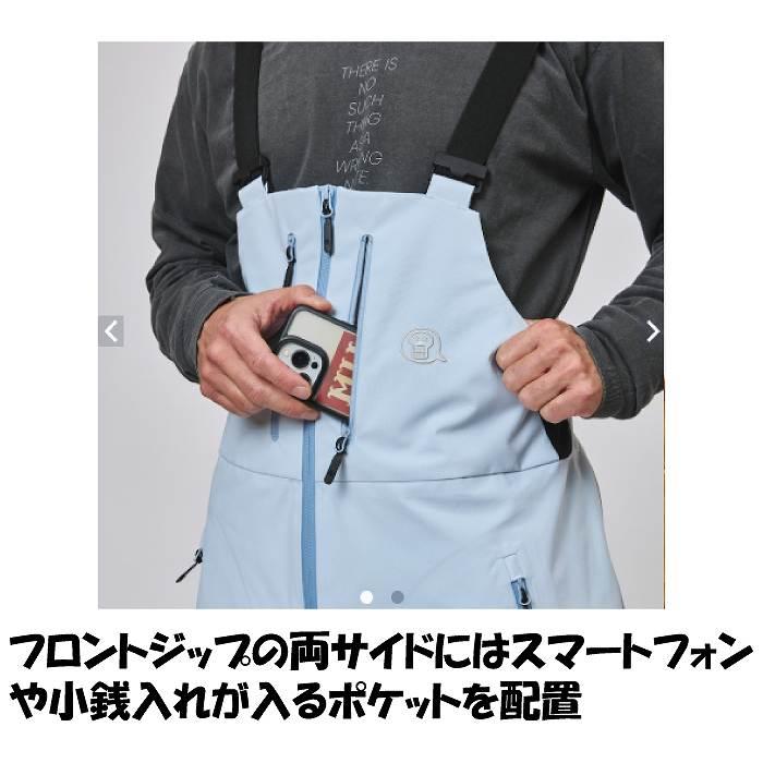 UNFUDGE  WEAR PEEP BIB 新品L BLUEGRAY UNFUDGE アンファッジ PEEP BIB PANTS ピープビブパンツ CLOUDY BLUE