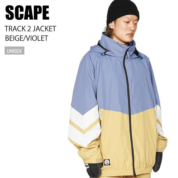 SCAPE エスケープ ウェア TRACK 2 JACKET 22-23 BEIGE/VIOLET メンズ レディース ジャケット スノーボード SCAPE（エスケープ） ウェア TRACK 2 JACKET 22-23 BEIGE/VIOLET