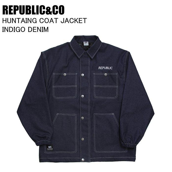 REPUBLIC&CO リパブリック HUNTAING COAT JACKET ハンティングコートジャケット INDIGO DENIM スノーボード ウェア ジャケット REPUBLIC&CO リパブリック HUNTAING COAT JACKET ハンティングコート