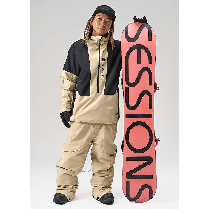 SESSIONS セッションズ SSFW250013 CHAOS PULLOVER JACKET SAND BEIGE スノーボード ウェア ジャケット スノボ 25-26モデルSTの画像