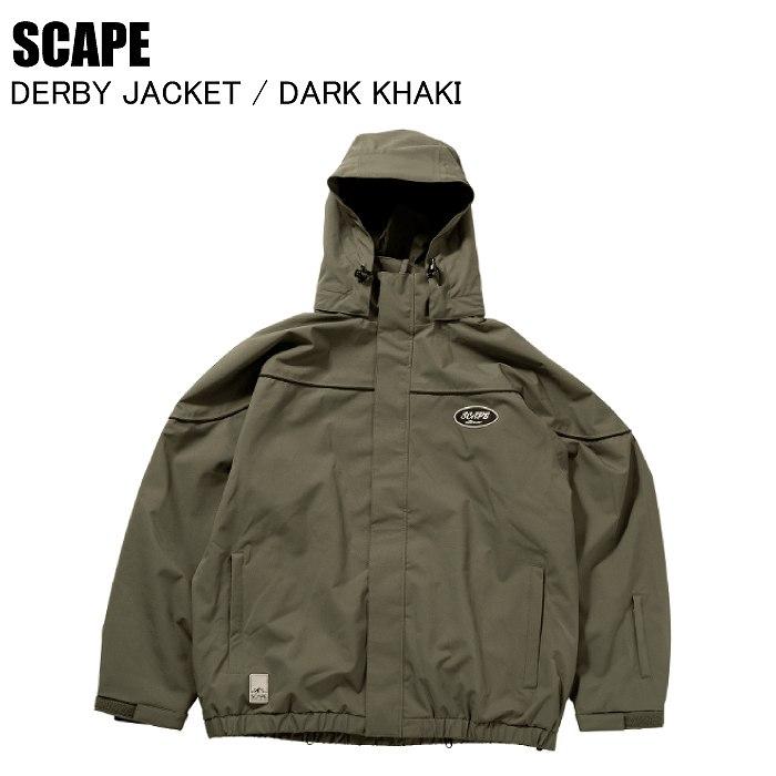 SCAPE エスケープ DERBY JACKET ダービージャケット DARK KHAKI スノーボードウェア ジャケット SCAPEウェア 25-26モデル SCAPE エスケープ DERBY JACKET ダービージャケット DARK KHAKI