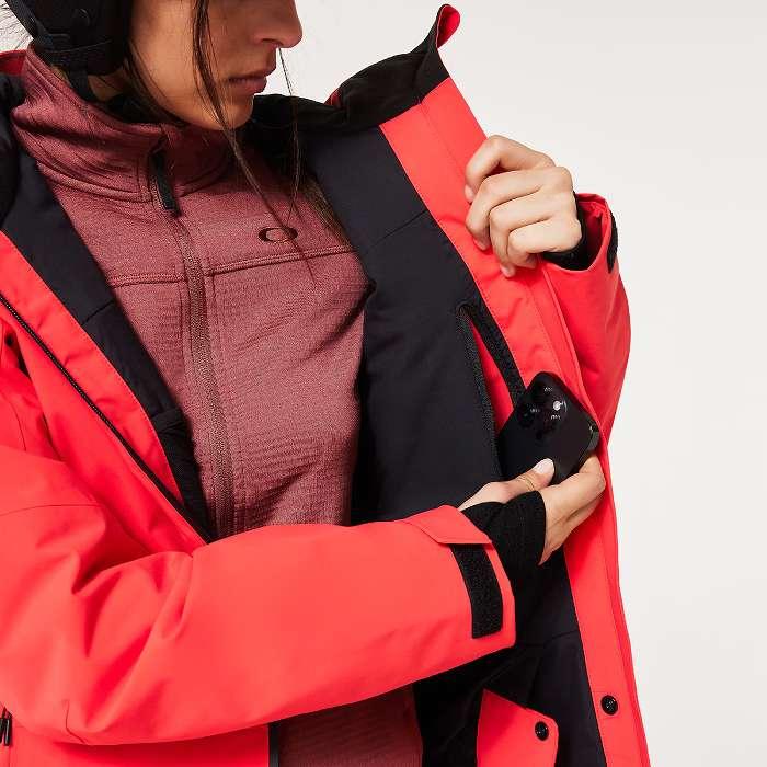 OAKLEY スキーウェア レッド/ブラック OAKLEY（オークリー） FOA500824 W. CANOPY INSULATED JACKET HIBISCUS