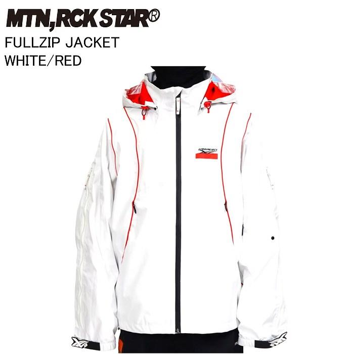 MTN.ROCK STAR マウンテンロックスター FULLZIP JACKET WHITE/RED