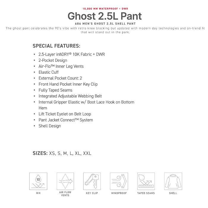 686 シックスエイトシックス ウェア 2.5L GHOST PNT 23-24 CYPRESS GREEN メンズ パンツ スノーボード ロクハチST_2