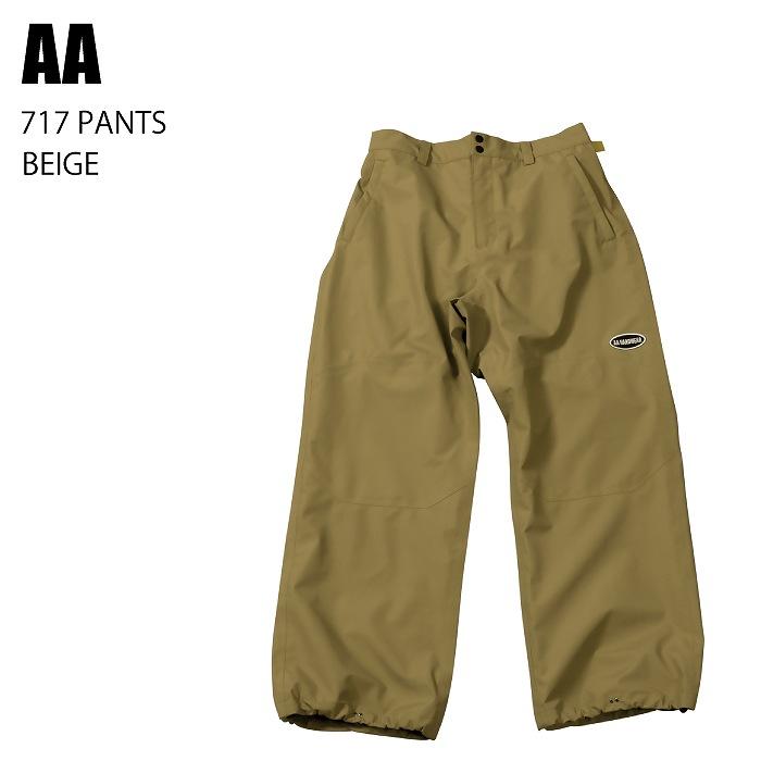 AA ダブルエー　スノーボード　パンツ ベージュ AA ダブルエー ウェア 717 PANTS 23-24 BEIGE メンズ パンツ