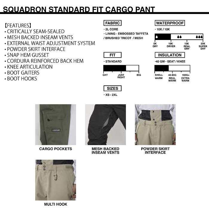 SESSIONS セッションズ SQUADRON PANT OLIVE 23-24 ボードウェア メンズ パンツ スノーボード スノボ スキーSTの画像