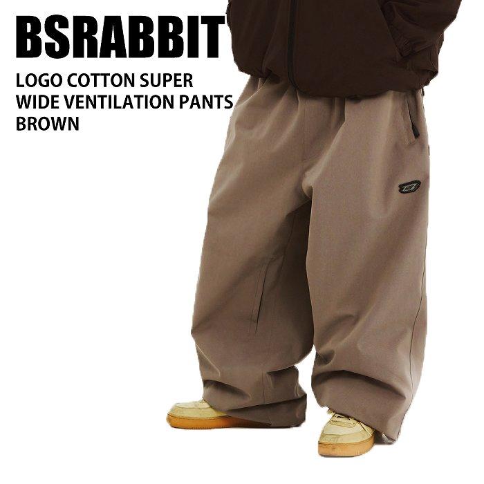 BSRABBIT ビエスラビット LOGO COTTON SUPER WIDE VENTILATION PANTS 