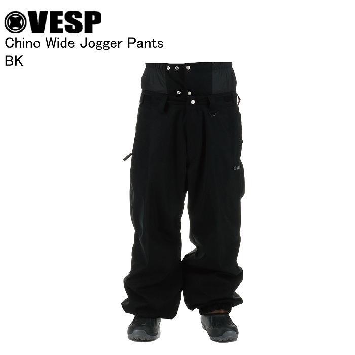 【1/21まで！】VESP スノーボードウェアパンツ L ブラック VESP ベスプ VPMP1060 Chino Wide Jogger Pants BK スノーボード