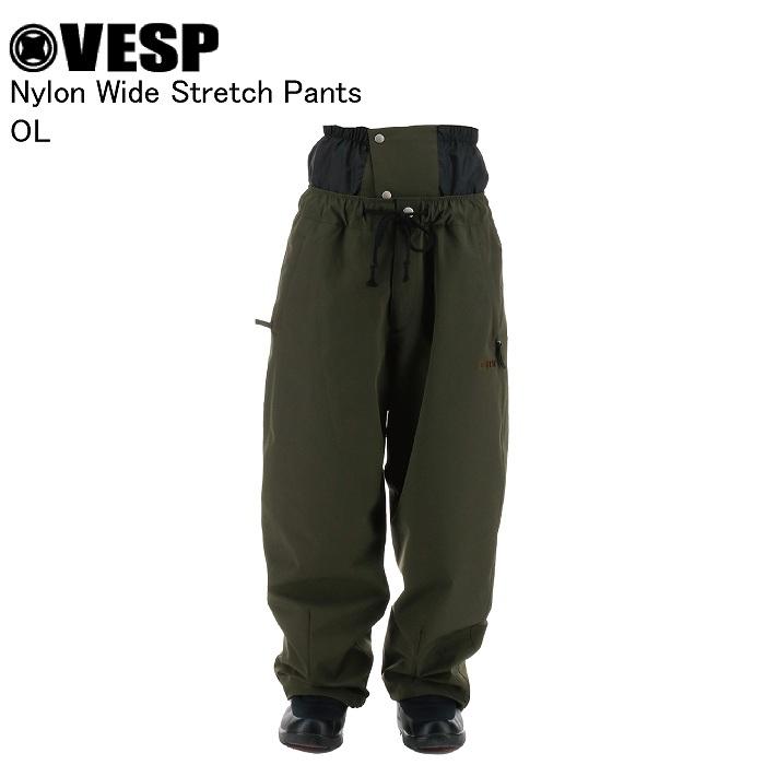 VESP カーキ スノーボードパンツ XL VESP（ベスプ） VPMP1066 Nylon Wide Stretch Pants OL スノーボード