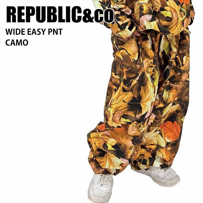 REPUBLIC&CO リパブリック WIDE EAZY PANTS Camo 24-25 ウエア ユニセックス パンツ スノーボード ライトウエア 防水 REPUBLIC&CO リパブリック WIDE EAZY PANTS Camo 24-25 ウエア ユニ