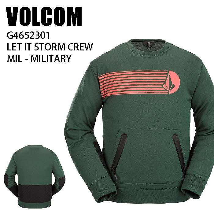 VOLCOM ボルコム ウェア LET IT STORM CREW 22-23 MIL メンズ レディース 撥水 スウェット スノーボード ライトウエア VOLCOM ボルコム ウェア LET IT STORM CREW 22-23 MIL メンズ