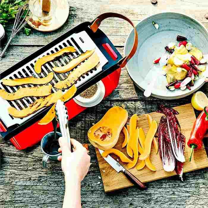 UNA GRILL ウナ ポータブルグリル Strawberry Red BBQ バーベキュー