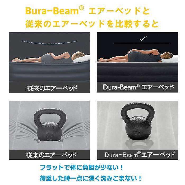 【国内正規品】INTEX インテックス ＣＰミッドライズエアーベッドＡＣポンプ付 2個セット U-67769 ワイドダブル ワイドダブル キャンプ アウトドアSTの画像