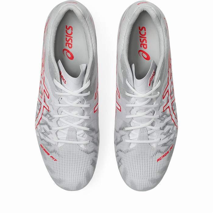 ASICS アシックス DS LIGHT ACROS PRO 3(ホワイト×フラッシュレッド) 1101A071 104 サッカー スパイク DSライト アクロスプロ3STの画像