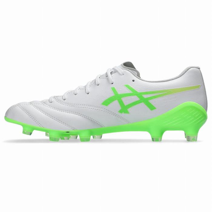 ASICS アシックス DS LIGHT X-FLY 6(ホワイト×グリーンゲッコー) 1101A076 100 サッカー スパイク DSライト X-FLY6STの画像