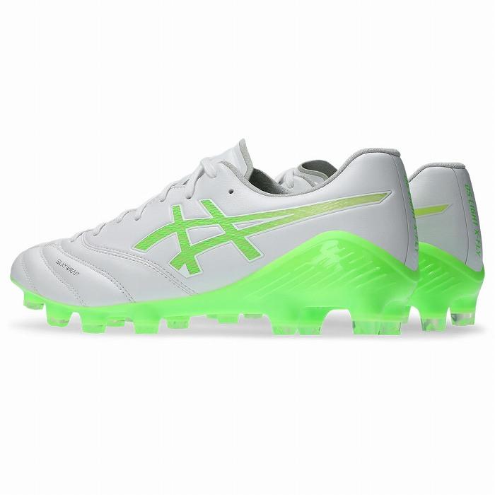 ASICS アシックス DS LIGHT X-FLY 6(ホワイト×グリーンゲッコー) 1101A076 100 サッカー スパイク DSライト X-FLY6STの画像