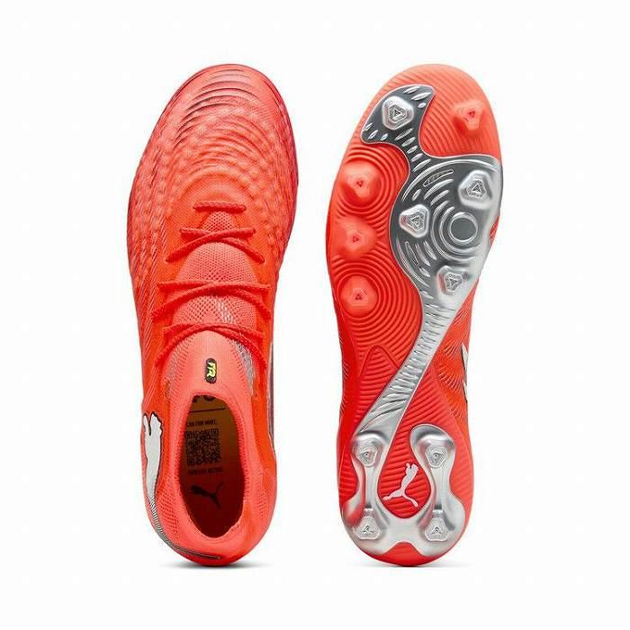 PUMA プーマ FUTURE 9 ULTIMATE AG(レッド×シルバー) 108890 01 サッカー スパイク 人工芝用 フューチャーSTの画像