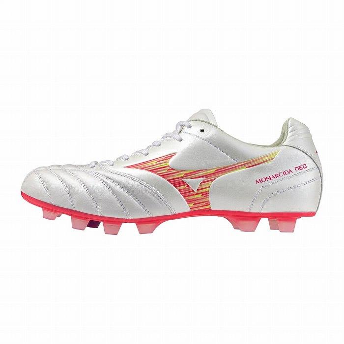 ※値下げ中※ サッカースパイク ホワイト MIZUNO（ミズノ） モナルシーダ ネオ3 WIDE ELITE(ホワイト×ピンク
